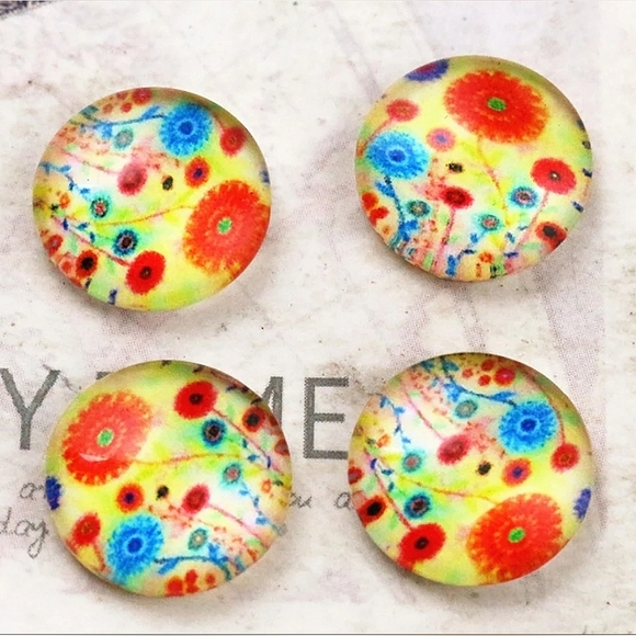 Choice of 4 stainless steel open bangle bracelets w/12mm cabachons.💲FIRM please - Picture 5 of 8